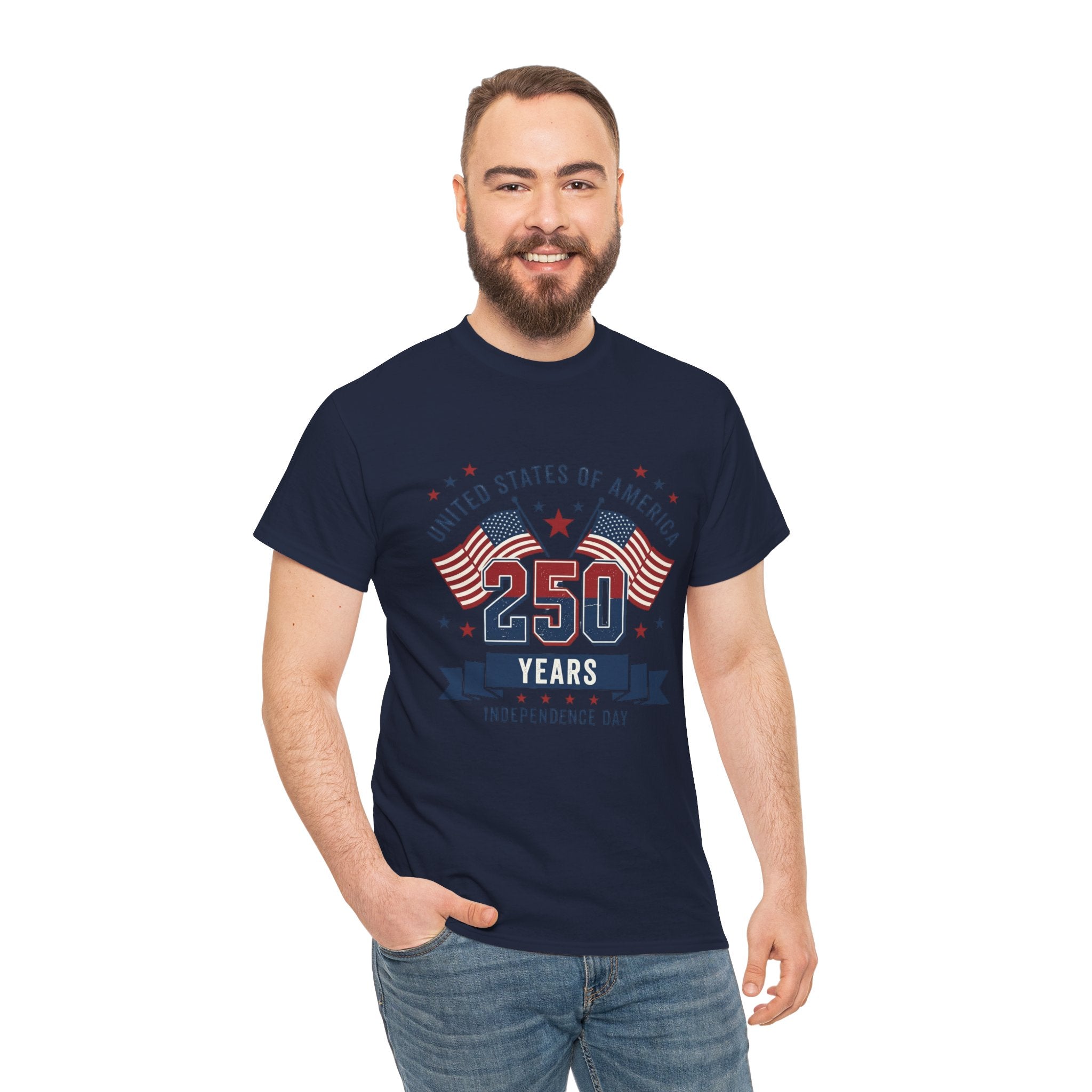 250 Years Independence Day T-Shirt — USA Flag Patriotic Tee
