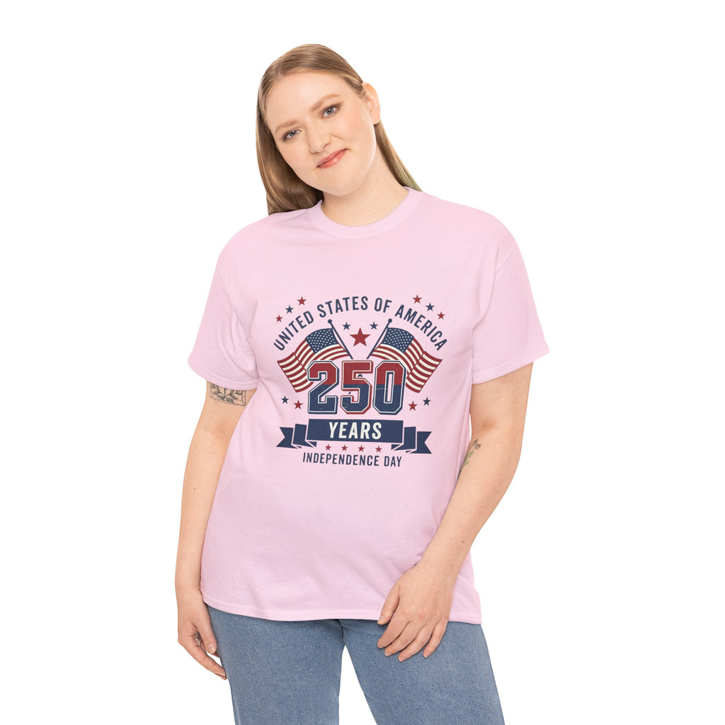 250 Years Independence Day T-Shirt — USA Flag Patriotic Tee