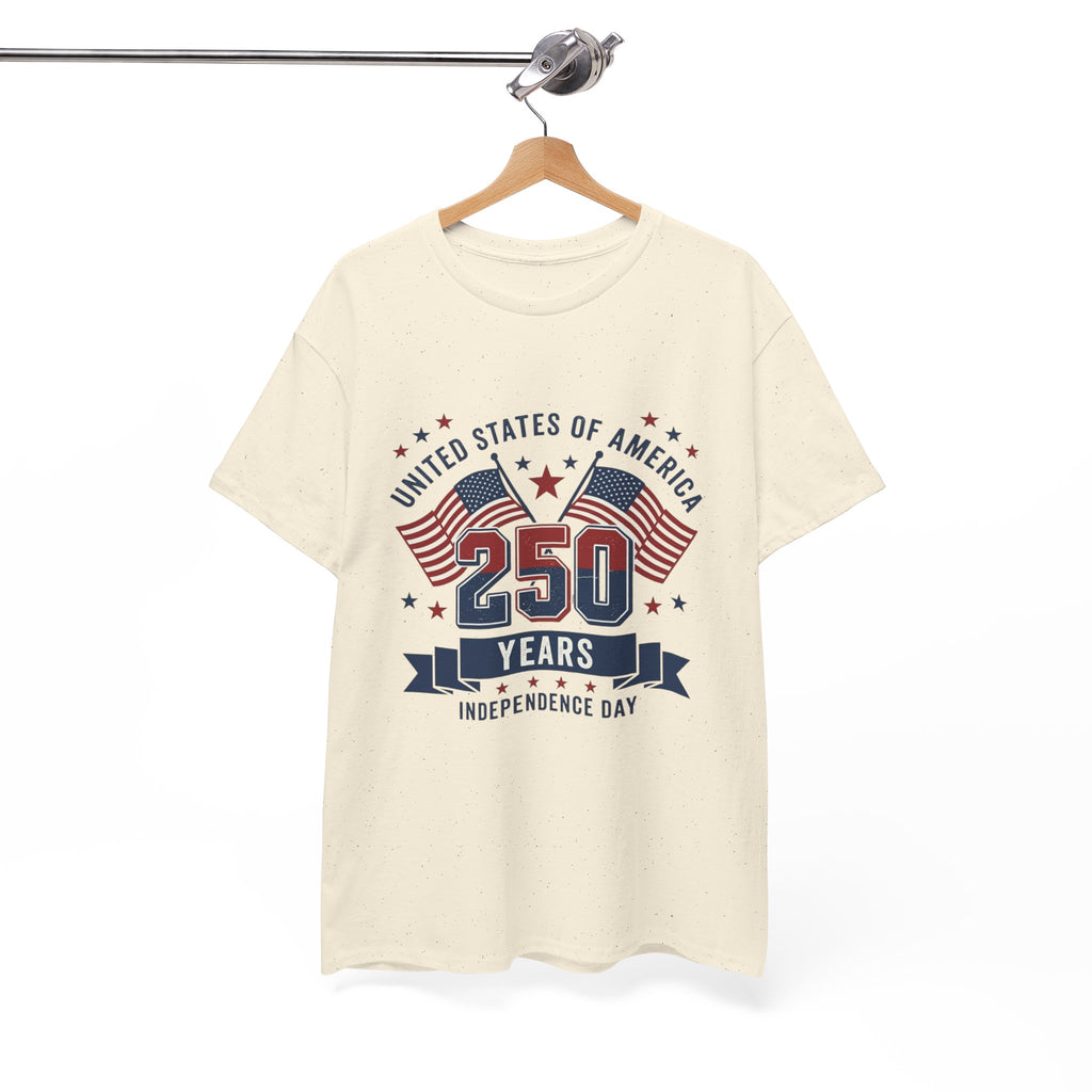 250 Years Independence Day T-Shirt — USA Flag Patriotic Tee