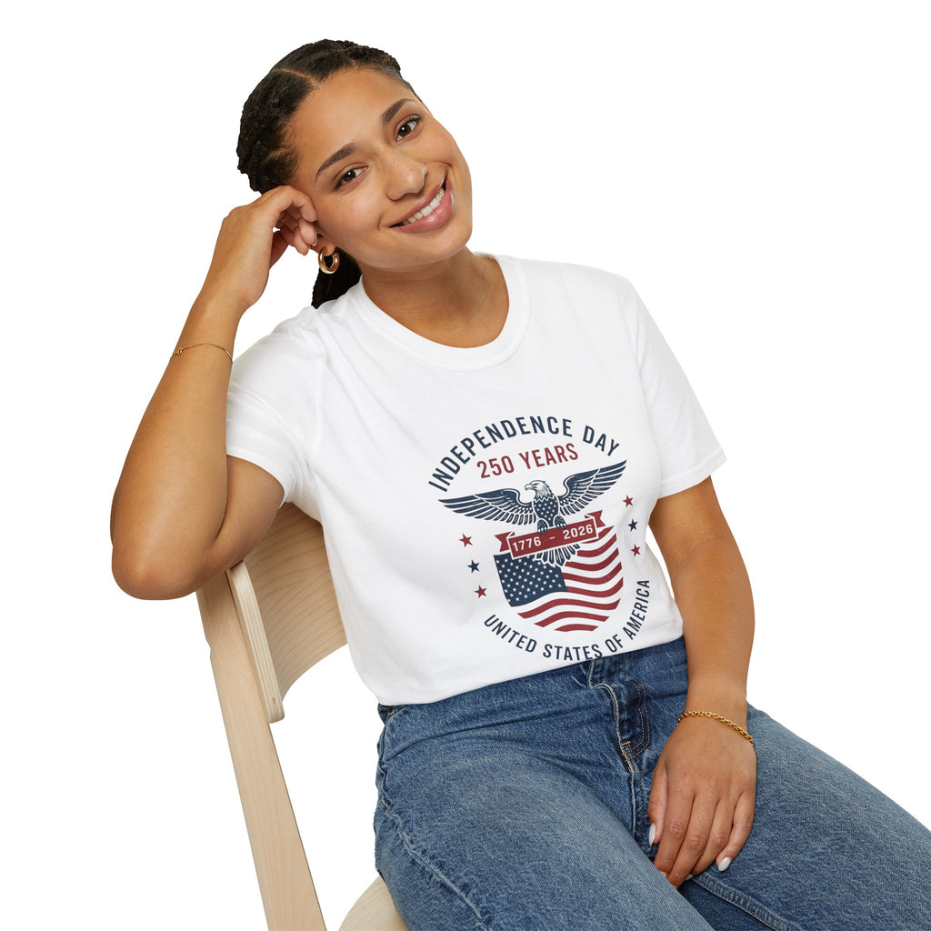 Independence Day 250 Years T-Shirt — 1776–2026 Eagle & Flag