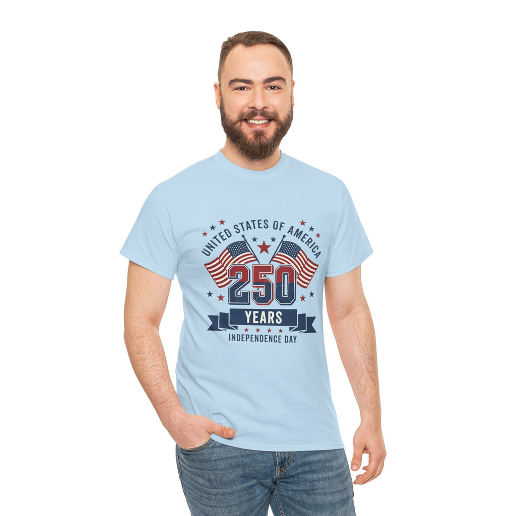 250 Years Independence Day T-Shirt — USA Flag Patriotic Tee