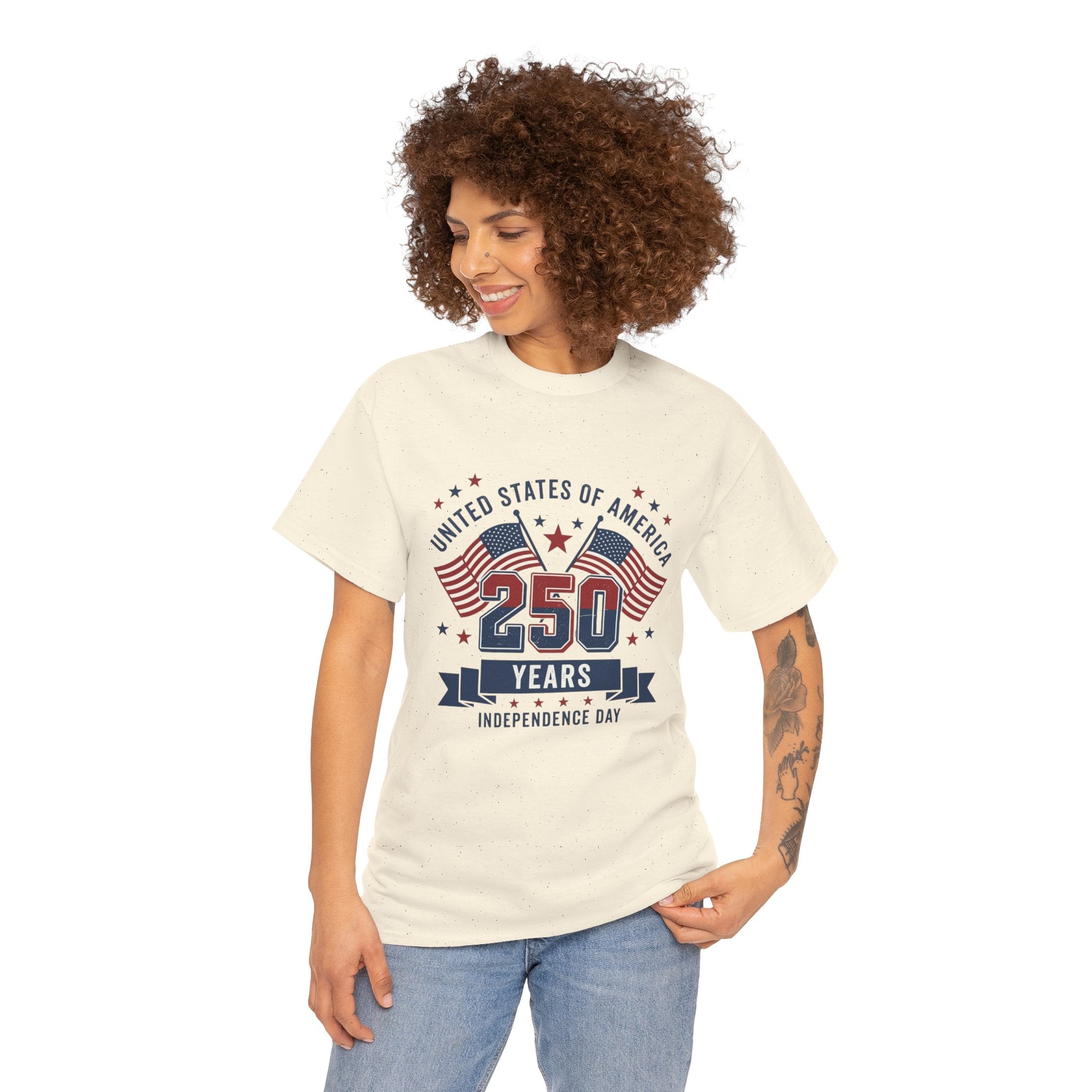 250 Years Independence Day T-Shirt — USA Flag Patriotic Tee
