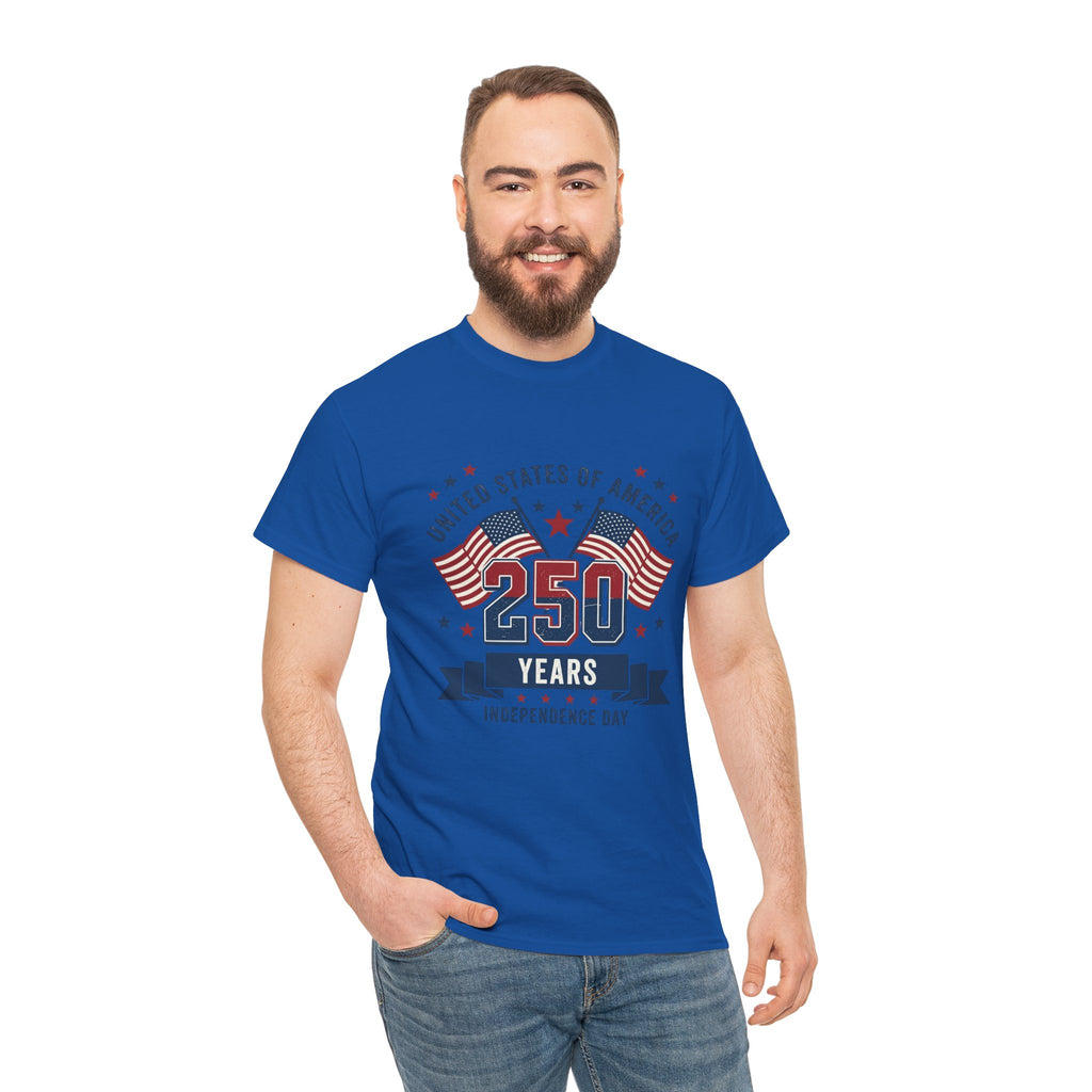 250 Years Independence Day T-Shirt — USA Flag Patriotic Tee