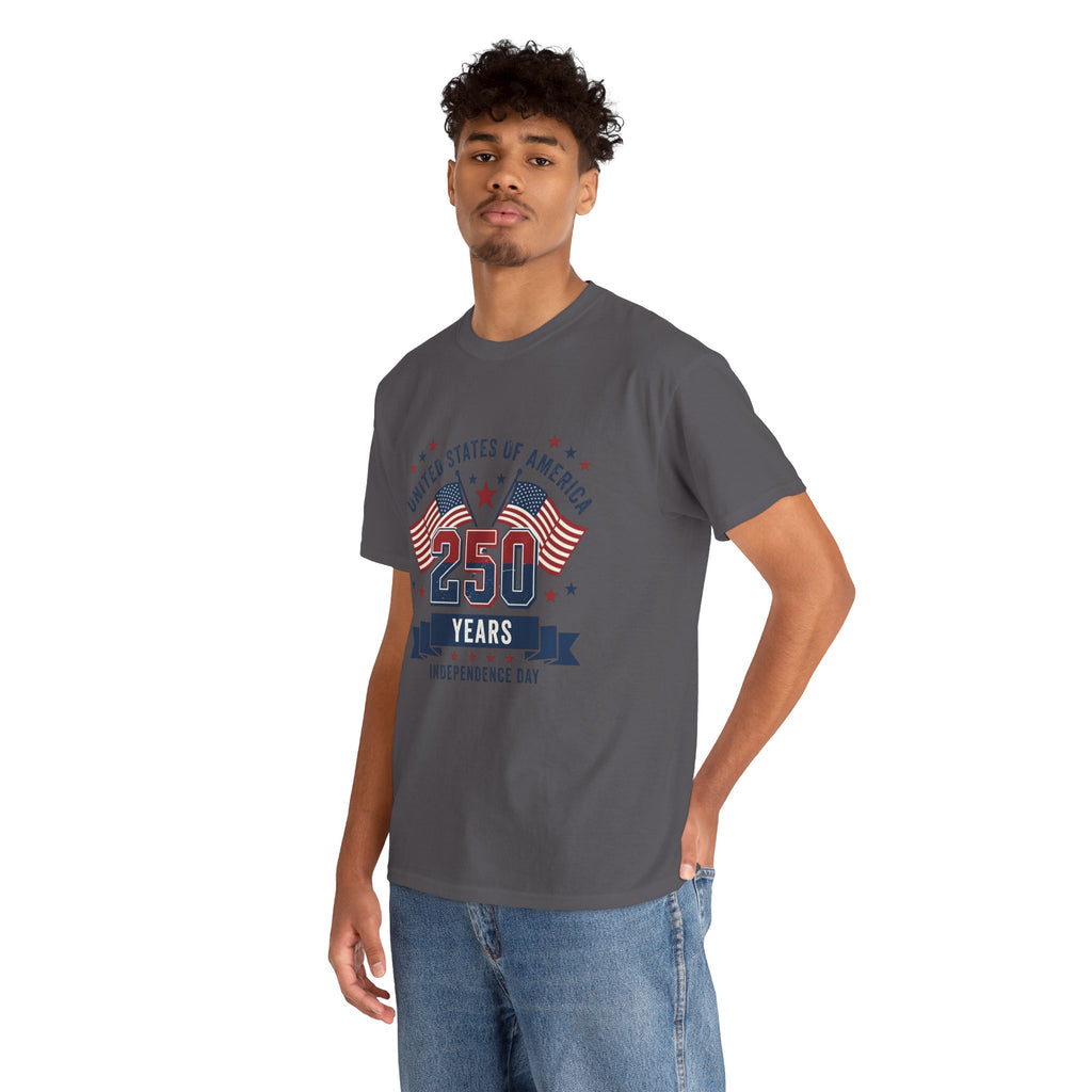 250 Years Independence Day T-Shirt — USA Flag Patriotic Tee