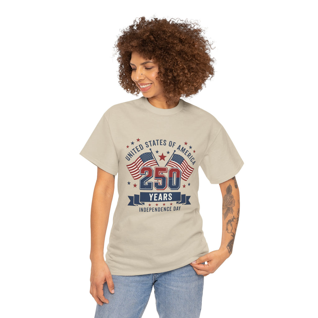 250 Years Independence Day T-Shirt — USA Flag Patriotic Tee