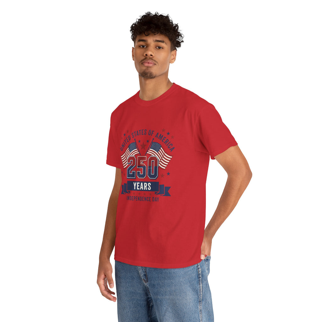 250 Years Independence Day T-Shirt — USA Flag Patriotic Tee