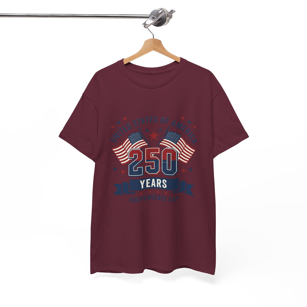 250 Years Independence Day T-Shirt — USA Flag Patriotic Tee