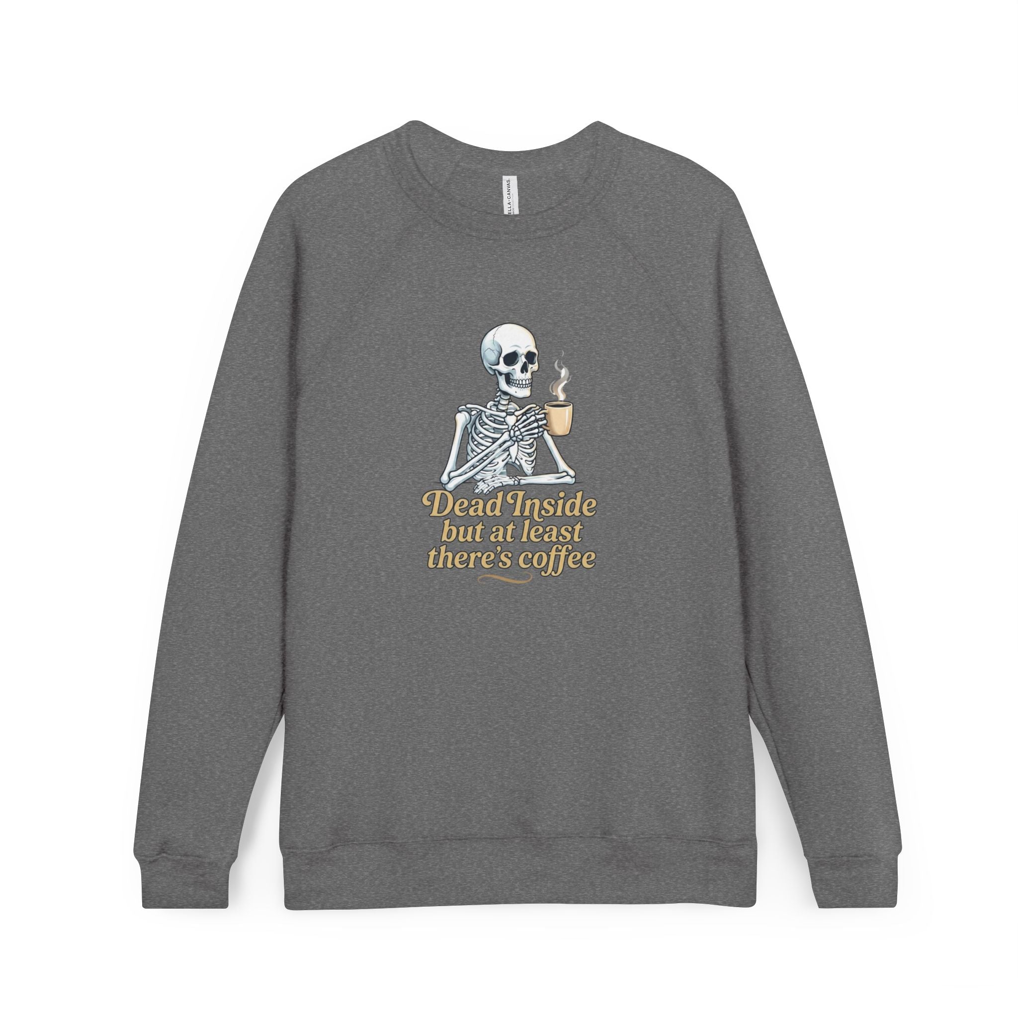 Skeletom Coffee Unisex Sponge Fleece Raglan Sweatshirt