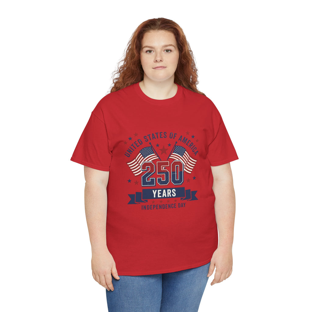 250 Years Independence Day T-Shirt — USA Flag Patriotic Tee