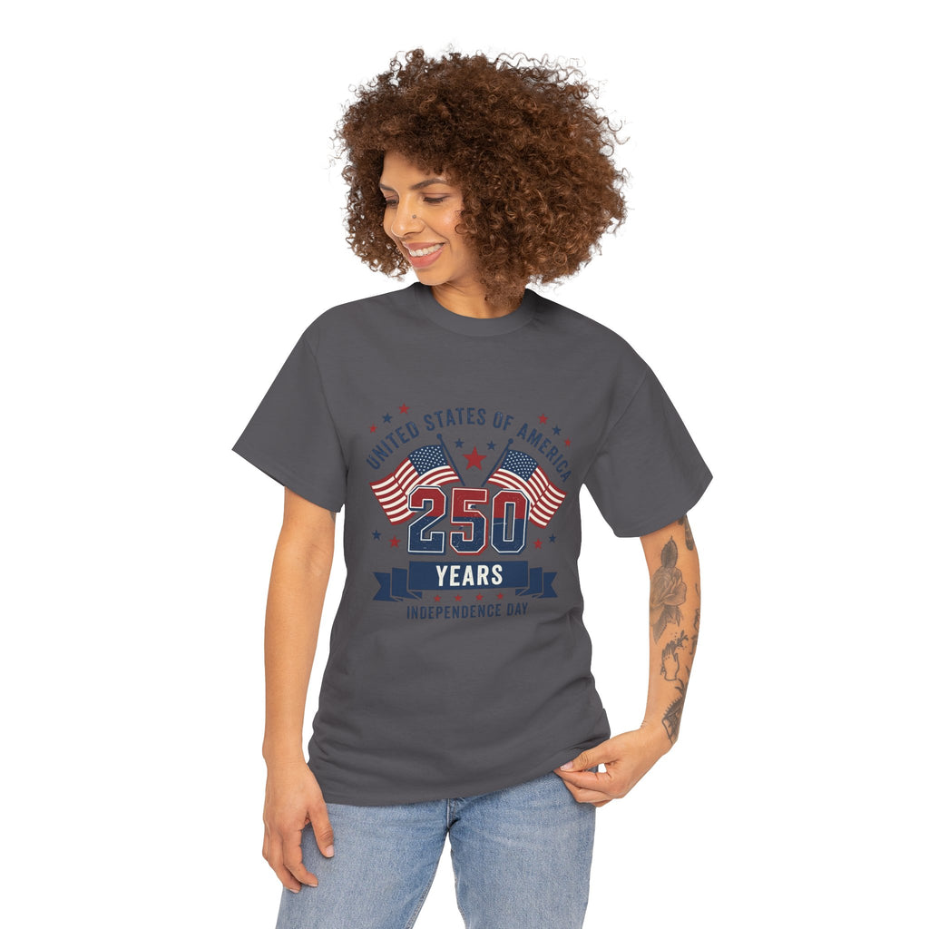 250 Years Independence Day T-Shirt — USA Flag Patriotic Tee