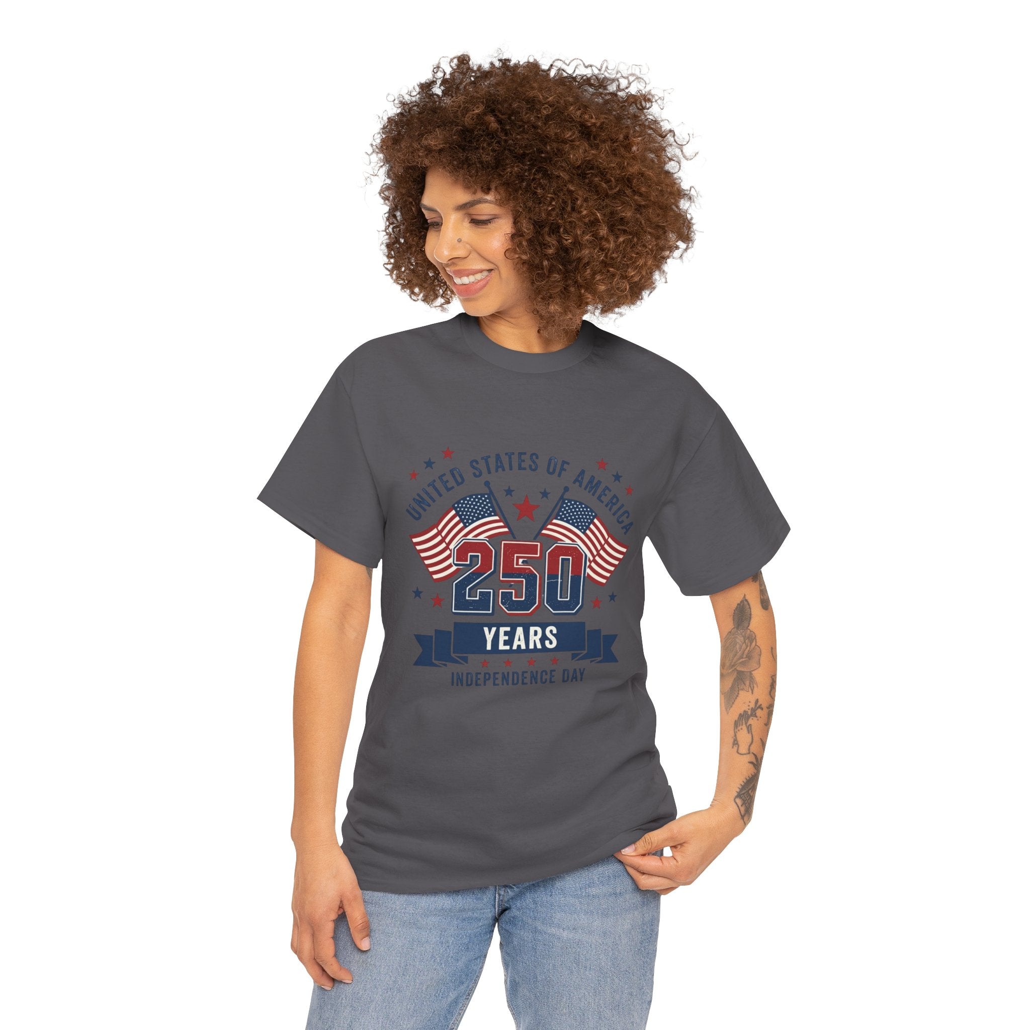 250 Years Independence Day T-Shirt — USA Flag Patriotic Tee
