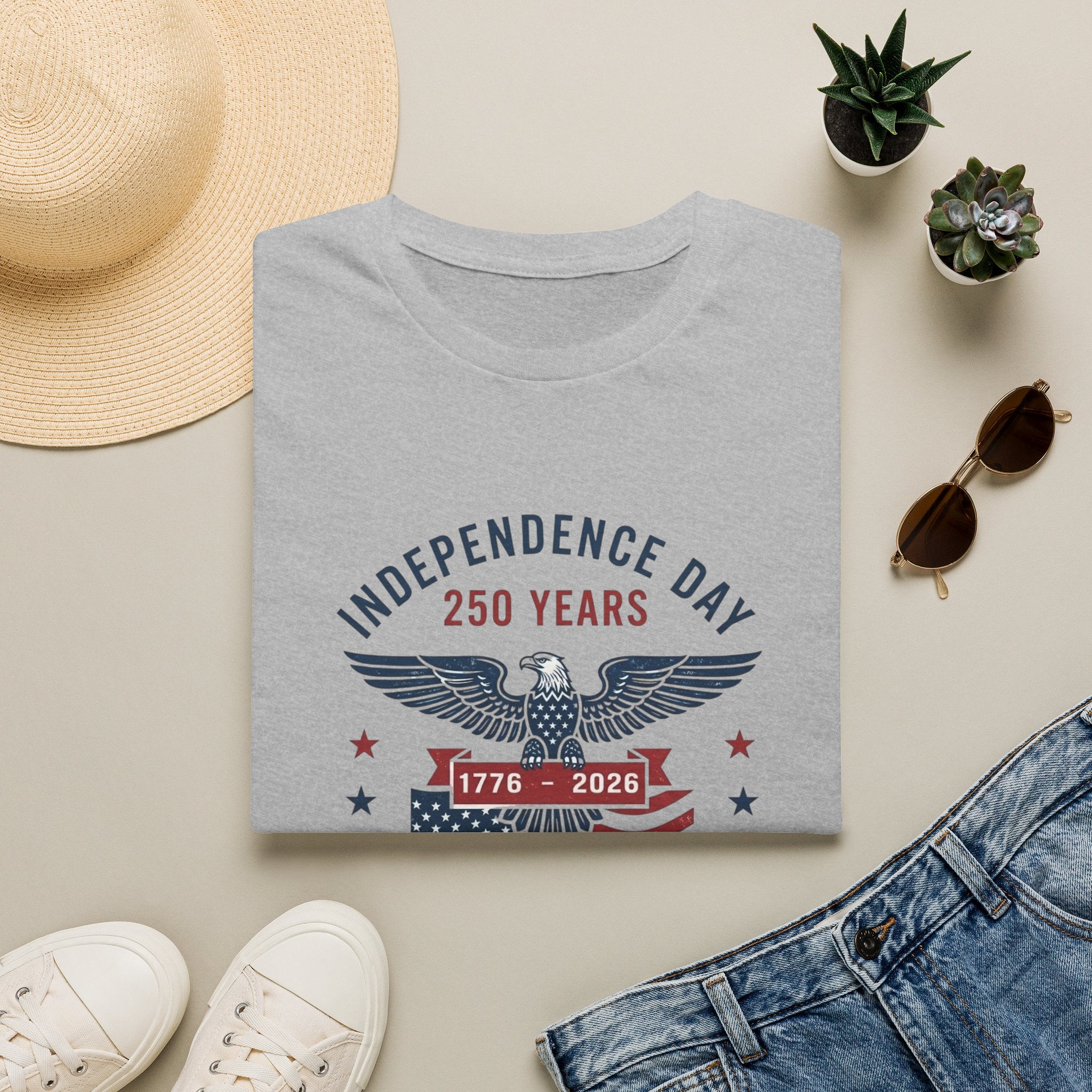 Independence Day 250 Years T-Shirt — 1776–2026 Eagle & Flag