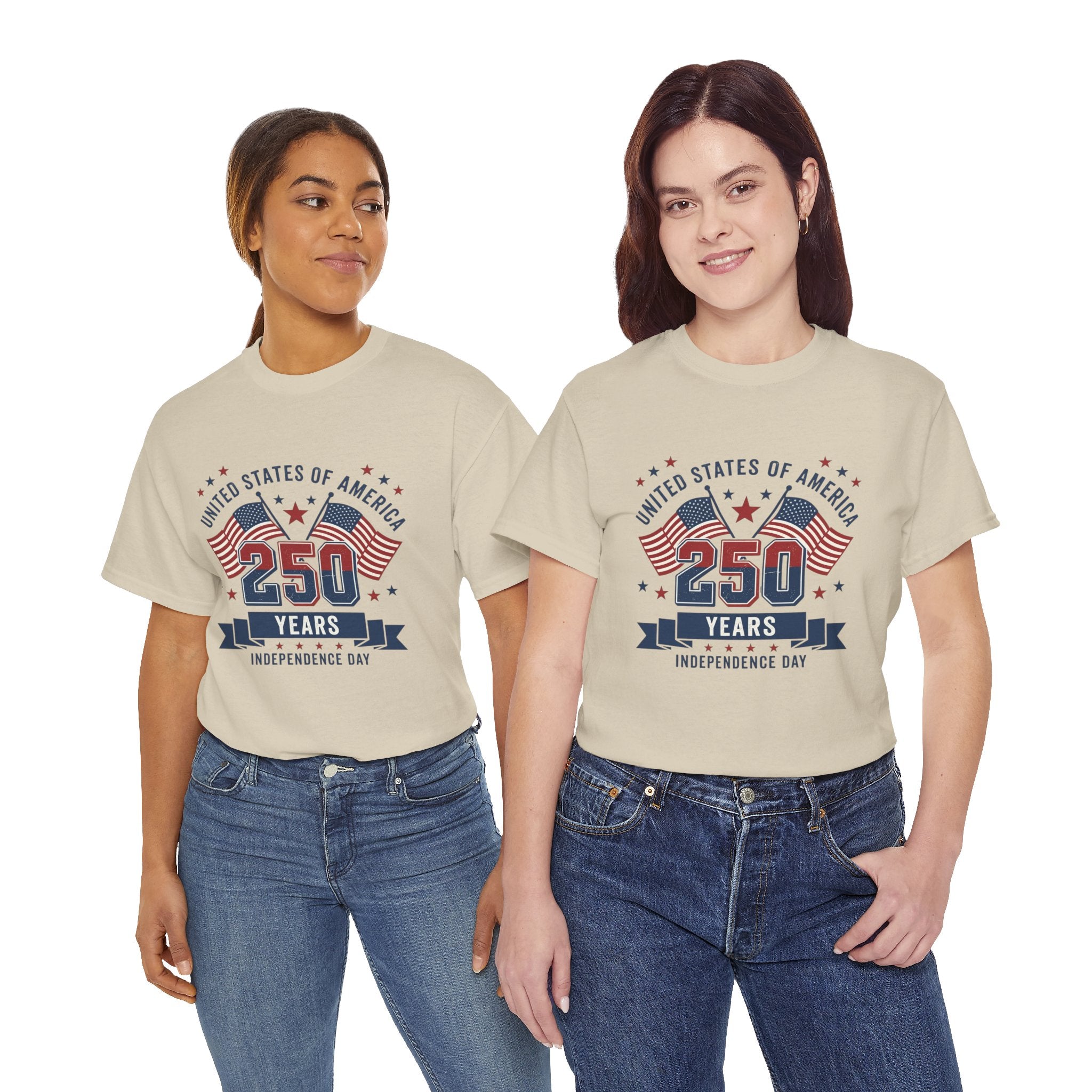 250 Years Independence Day T-Shirt — USA Flag Patriotic Tee