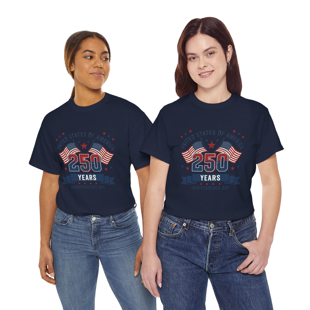 250 Years Independence Day T-Shirt — USA Flag Patriotic Tee
