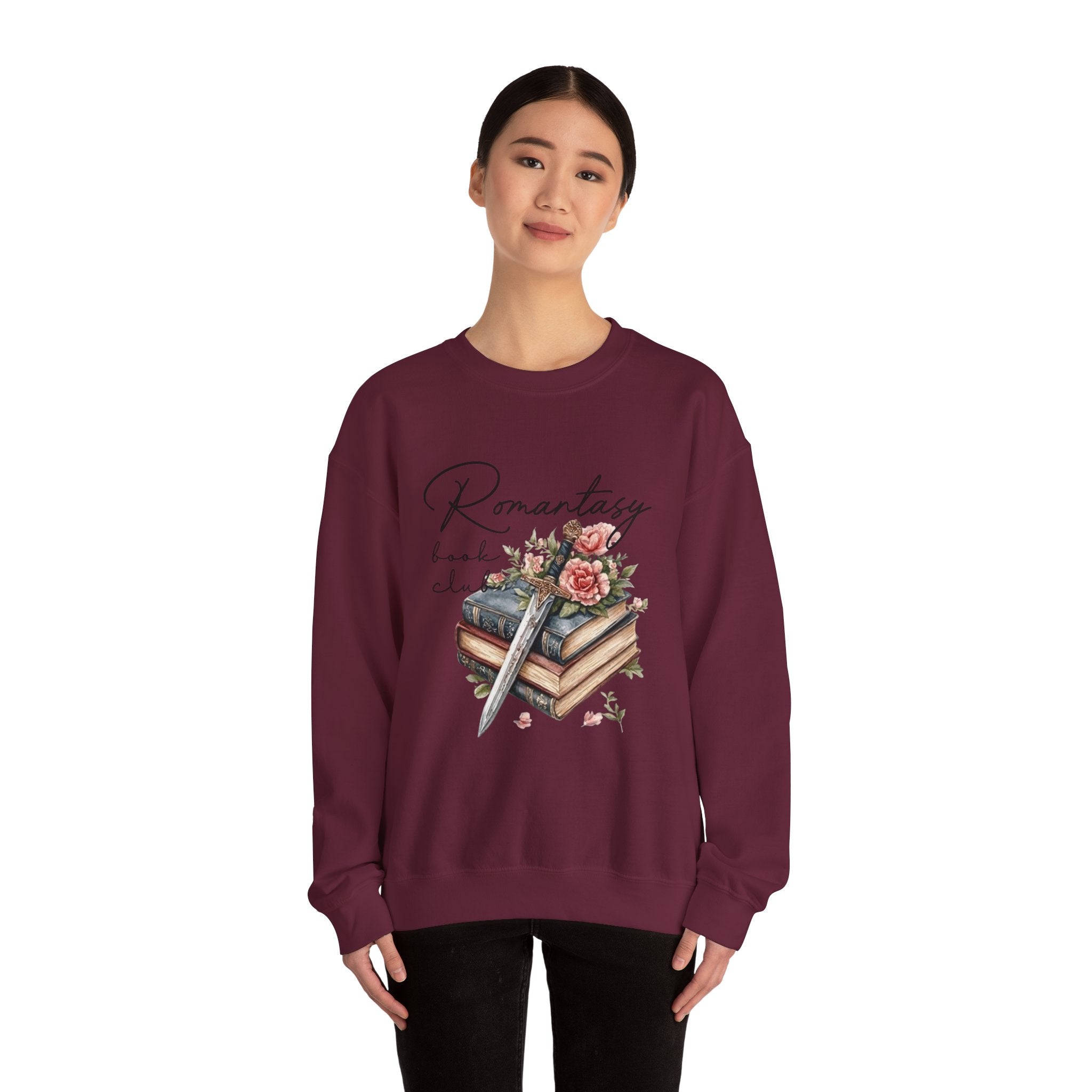 Romantasy Book Club Sweatshirt — Floral Books & Quill Crewneck