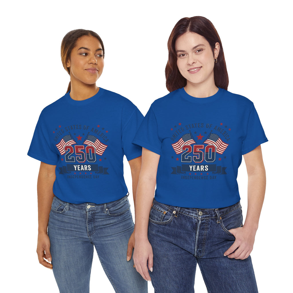 250 Years Independence Day T-Shirt — USA Flag Patriotic Tee