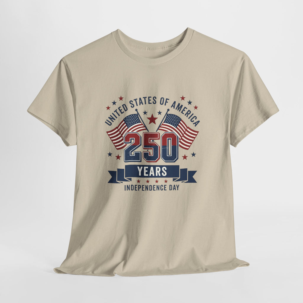 250 Years Independence Day T-Shirt — USA Flag Patriotic Tee