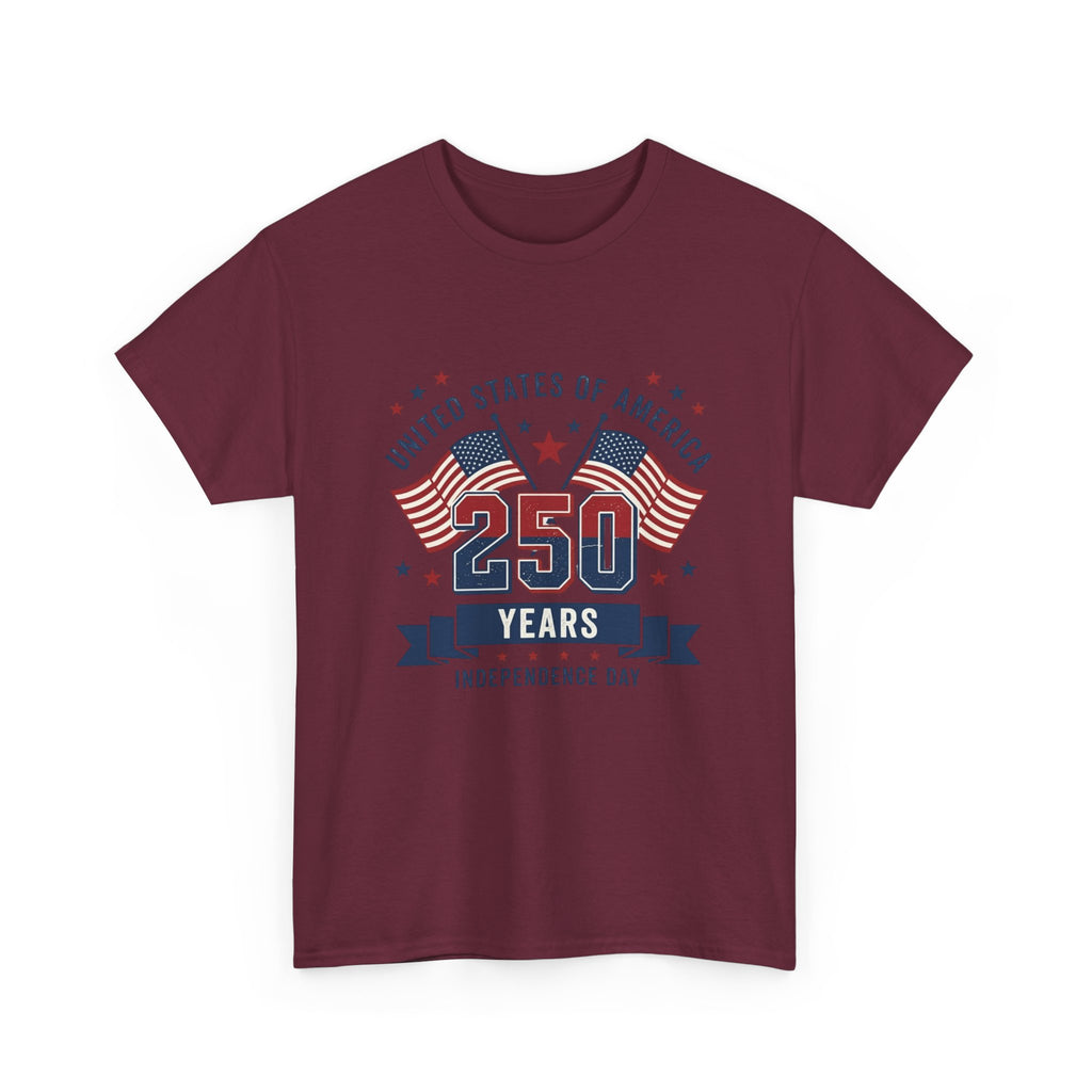 250 Years Independence Day T-Shirt — USA Flag Patriotic Tee