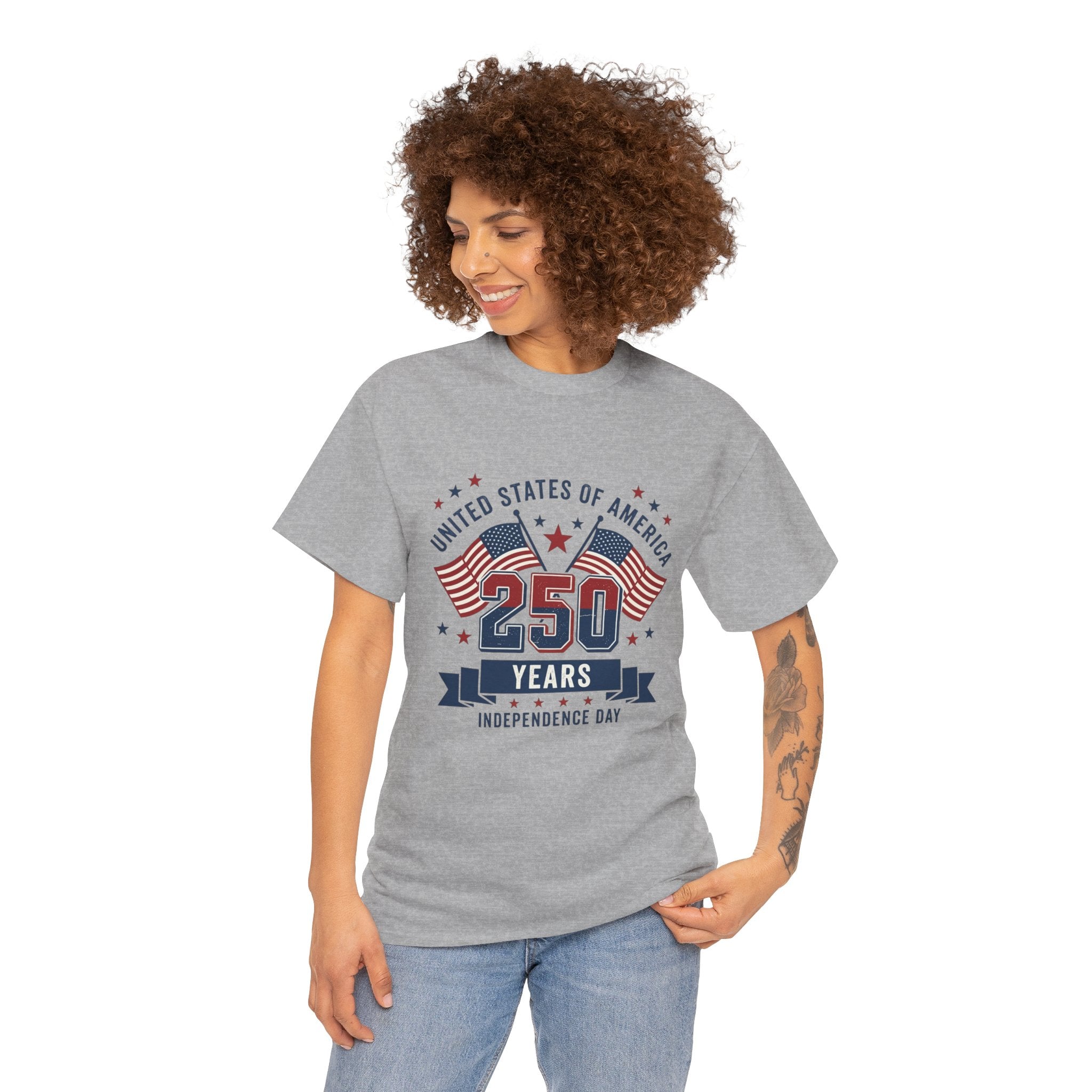 250 Years Independence Day T-Shirt — USA Flag Patriotic Tee