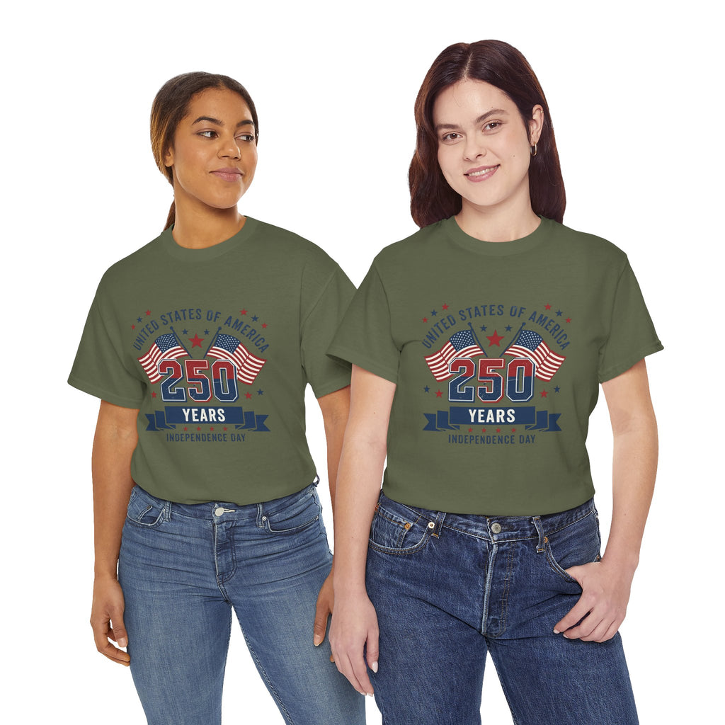 250 Years Independence Day T-Shirt — USA Flag Patriotic Tee