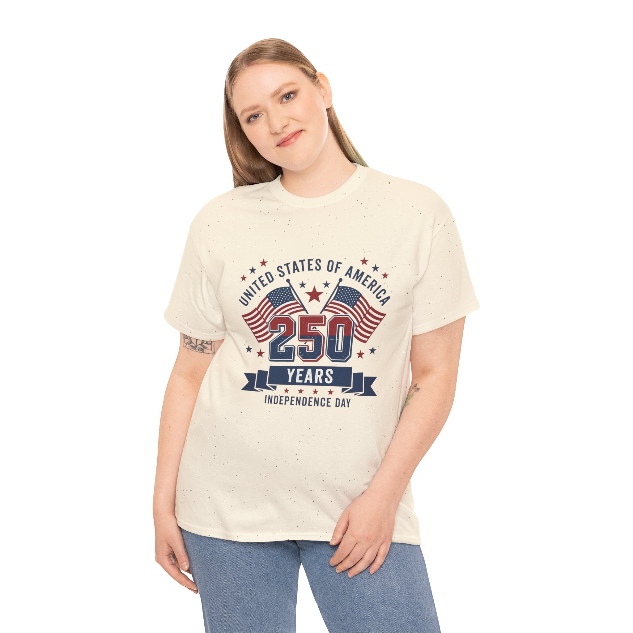 250 Years Independence Day T-Shirt — USA Flag Patriotic Tee