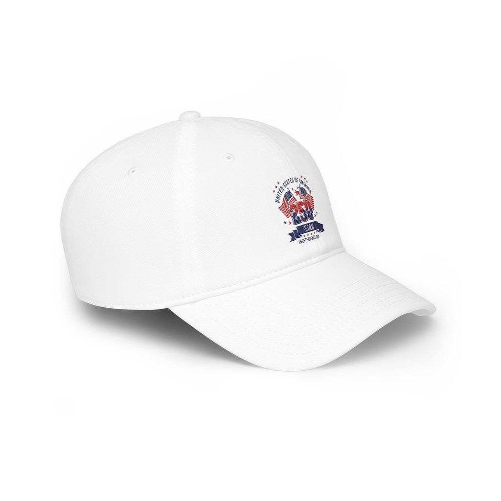 Patriotic 250 Years Tricolor Low Profile Baseball Cap — USA Anniversary Embroidered Hat