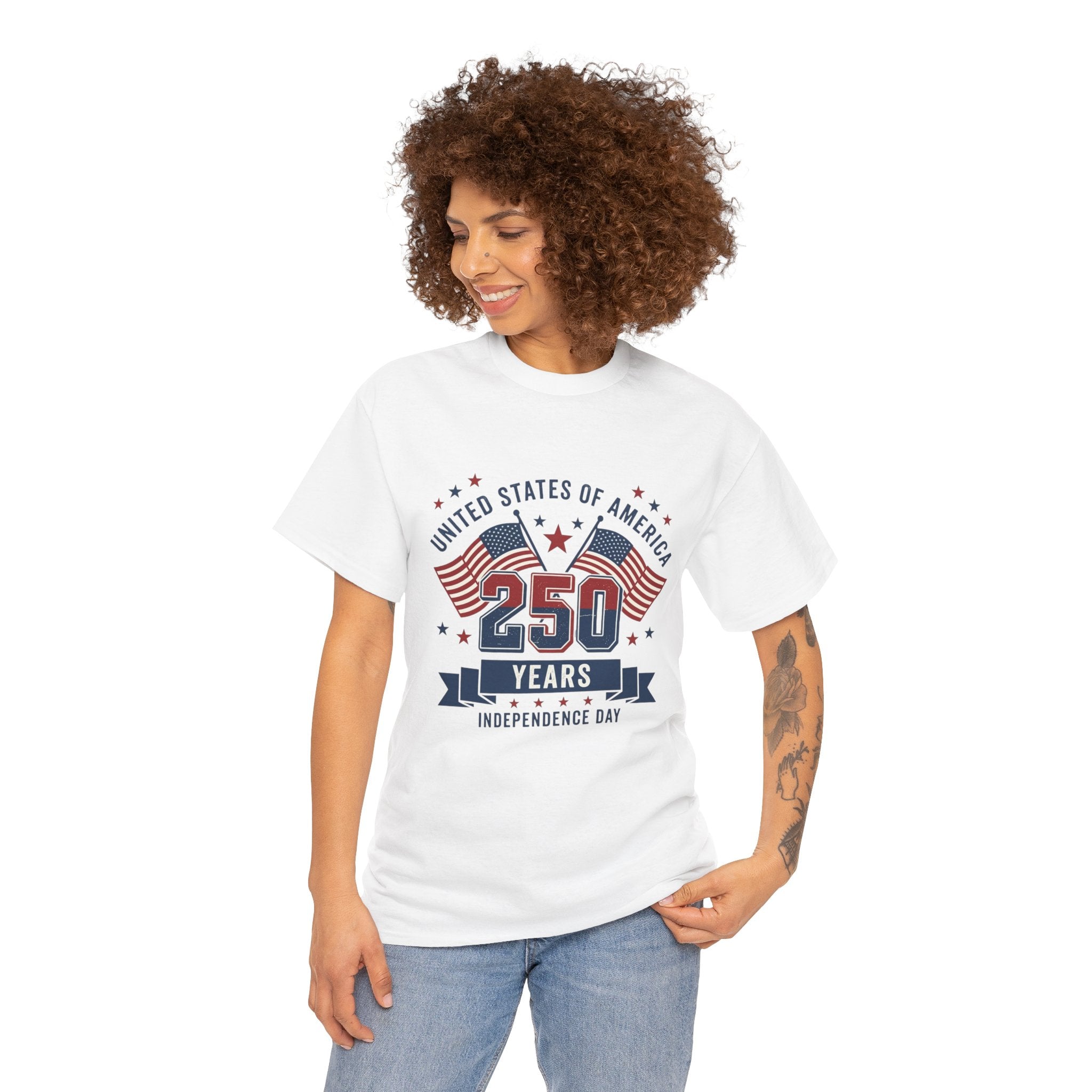 250 Years Independence Day T-Shirt — USA Flag Patriotic Tee