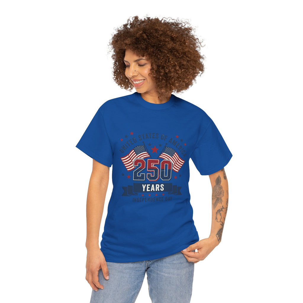 250 Years Independence Day T-Shirt — USA Flag Patriotic Tee