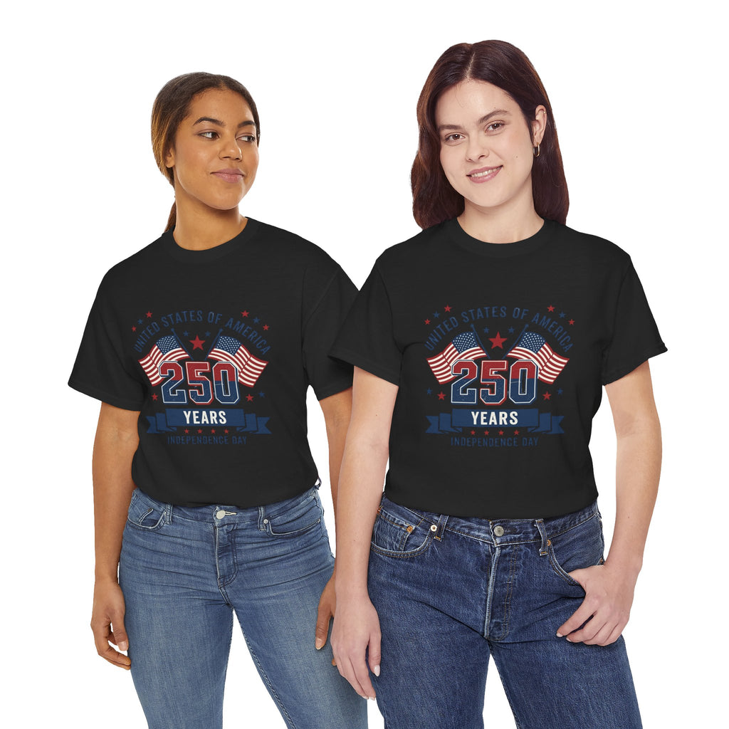 250 Years Independence Day T-Shirt — USA Flag Patriotic Tee