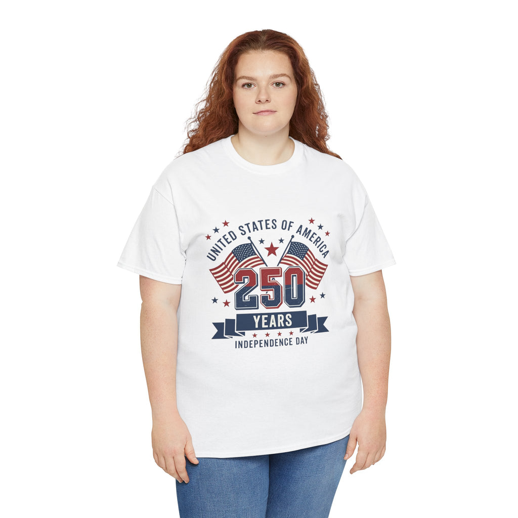 250 Years Independence Day T-Shirt — USA Flag Patriotic Tee