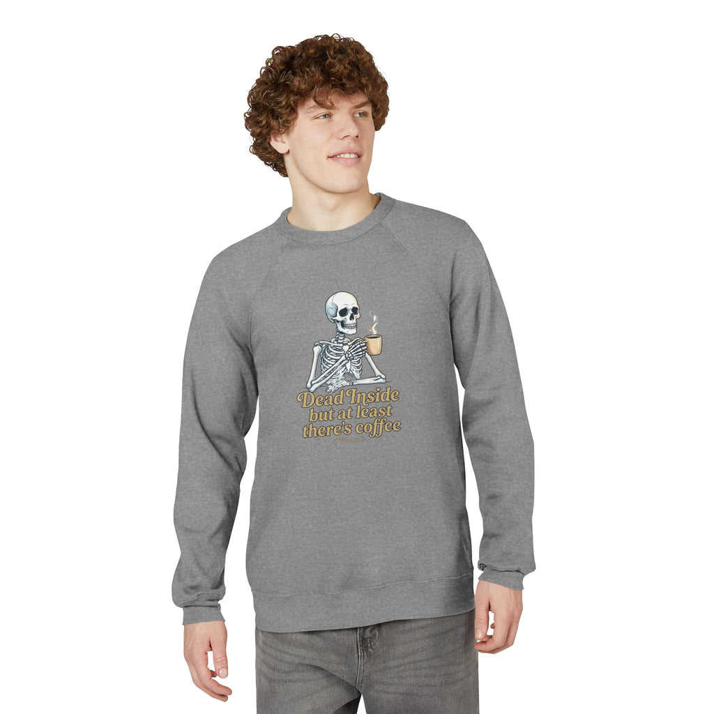 Skeletom Coffee Unisex Sponge Fleece Raglan Sweatshirt