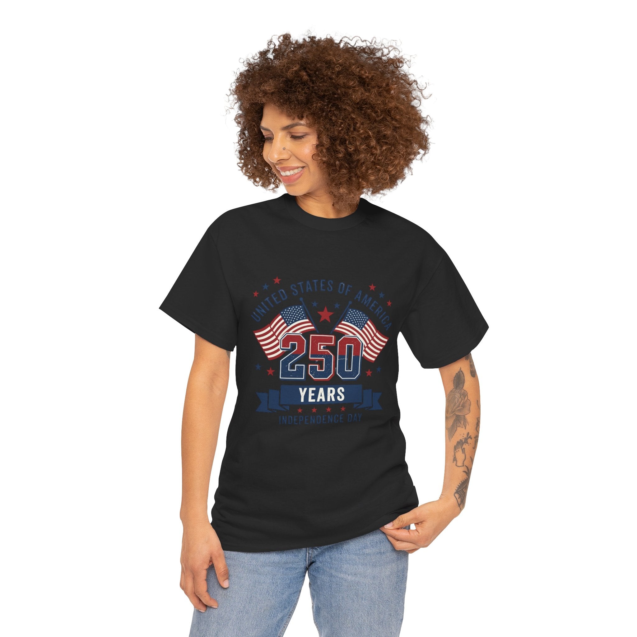 250 Years Independence Day T-Shirt — USA Flag Patriotic Tee