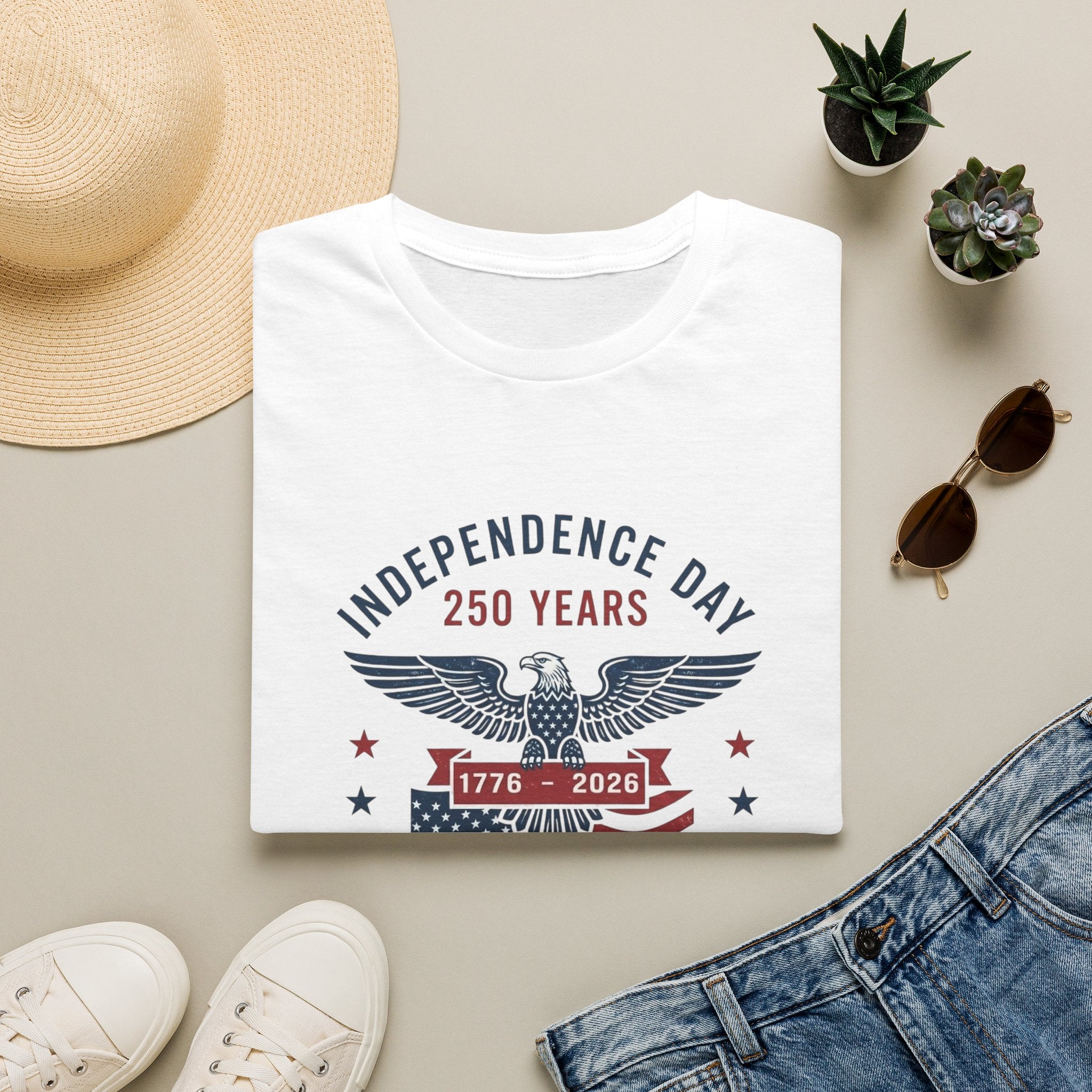 Independence Day 250 Years T-Shirt — 1776–2026 Eagle & Flag
