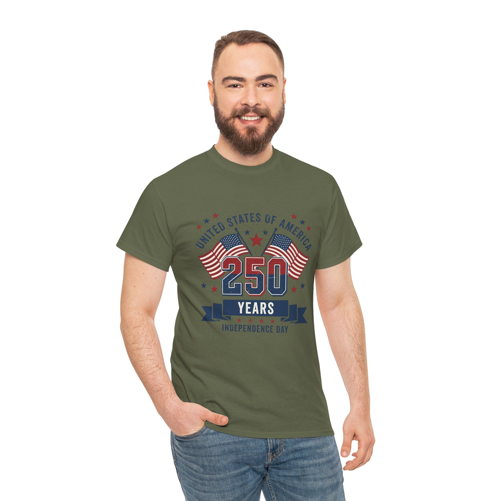 250 Years Independence Day T-Shirt — USA Flag Patriotic Tee