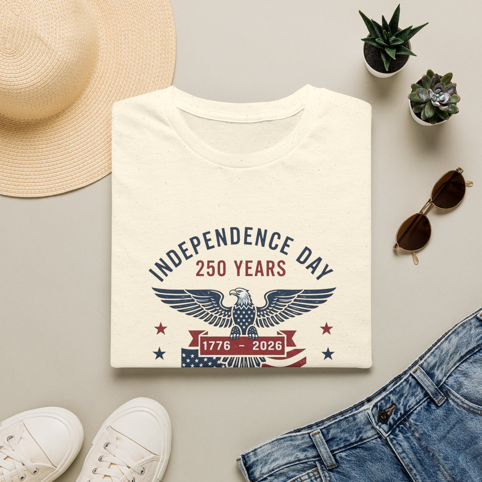 Independence Day 250 Years T-Shirt — 1776–2026 Eagle & Flag