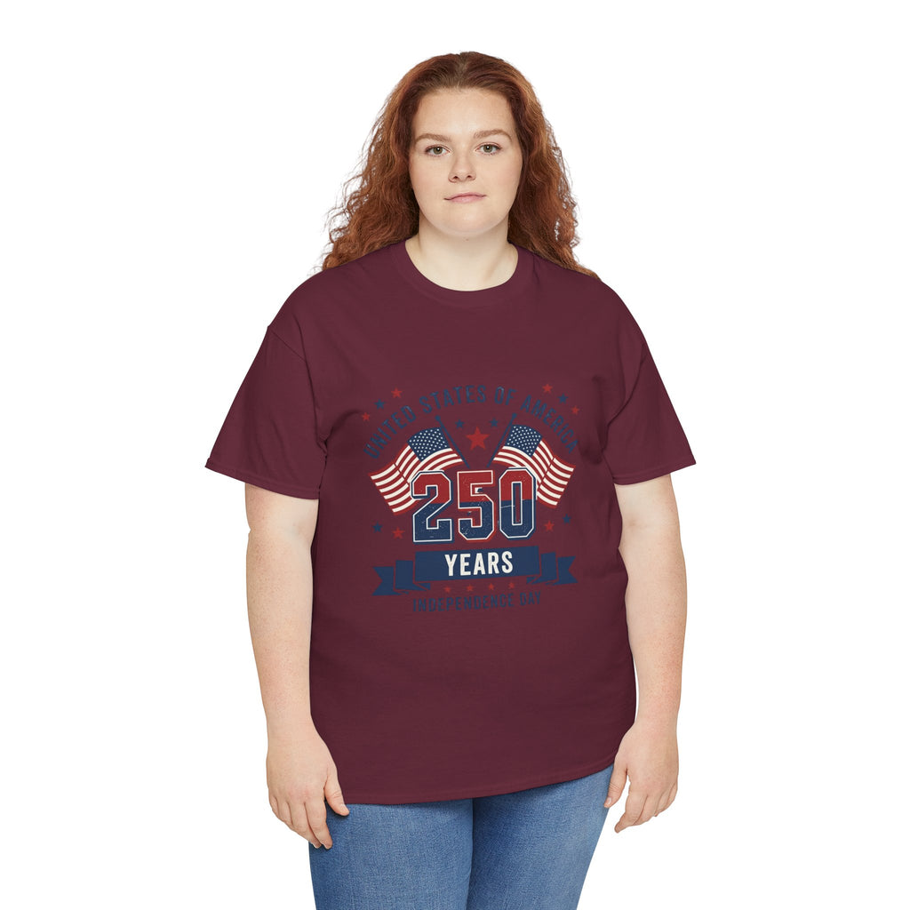 250 Years Independence Day T-Shirt — USA Flag Patriotic Tee