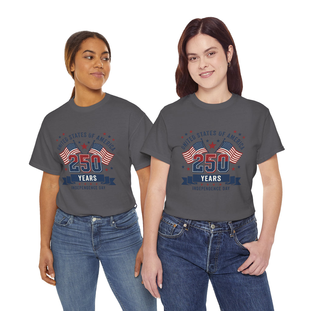 250 Years Independence Day T-Shirt — USA Flag Patriotic Tee