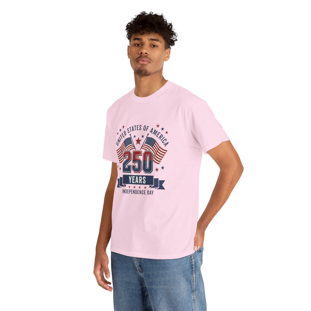 250 Years Independence Day T-Shirt — USA Flag Patriotic Tee