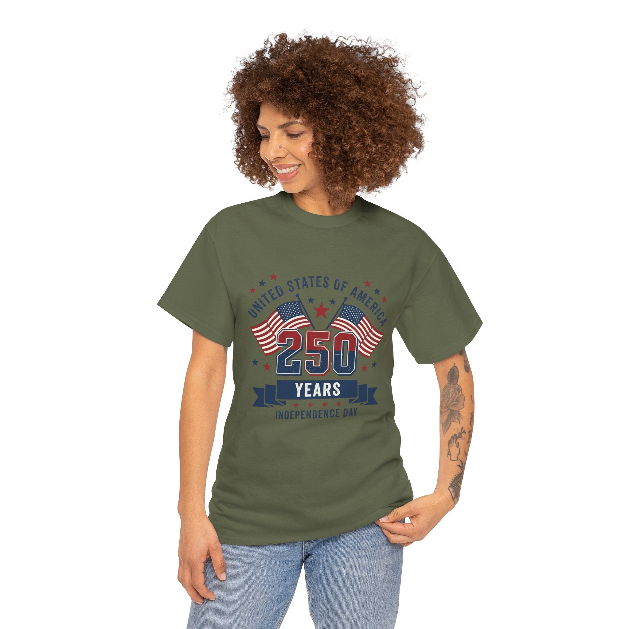 250 Years Independence Day T-Shirt — USA Flag Patriotic Tee