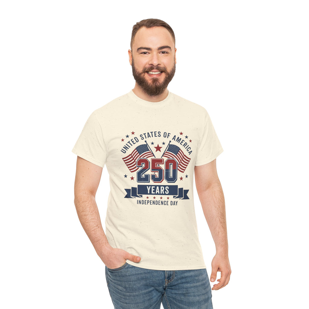 250 Years Independence Day T-Shirt — USA Flag Patriotic Tee