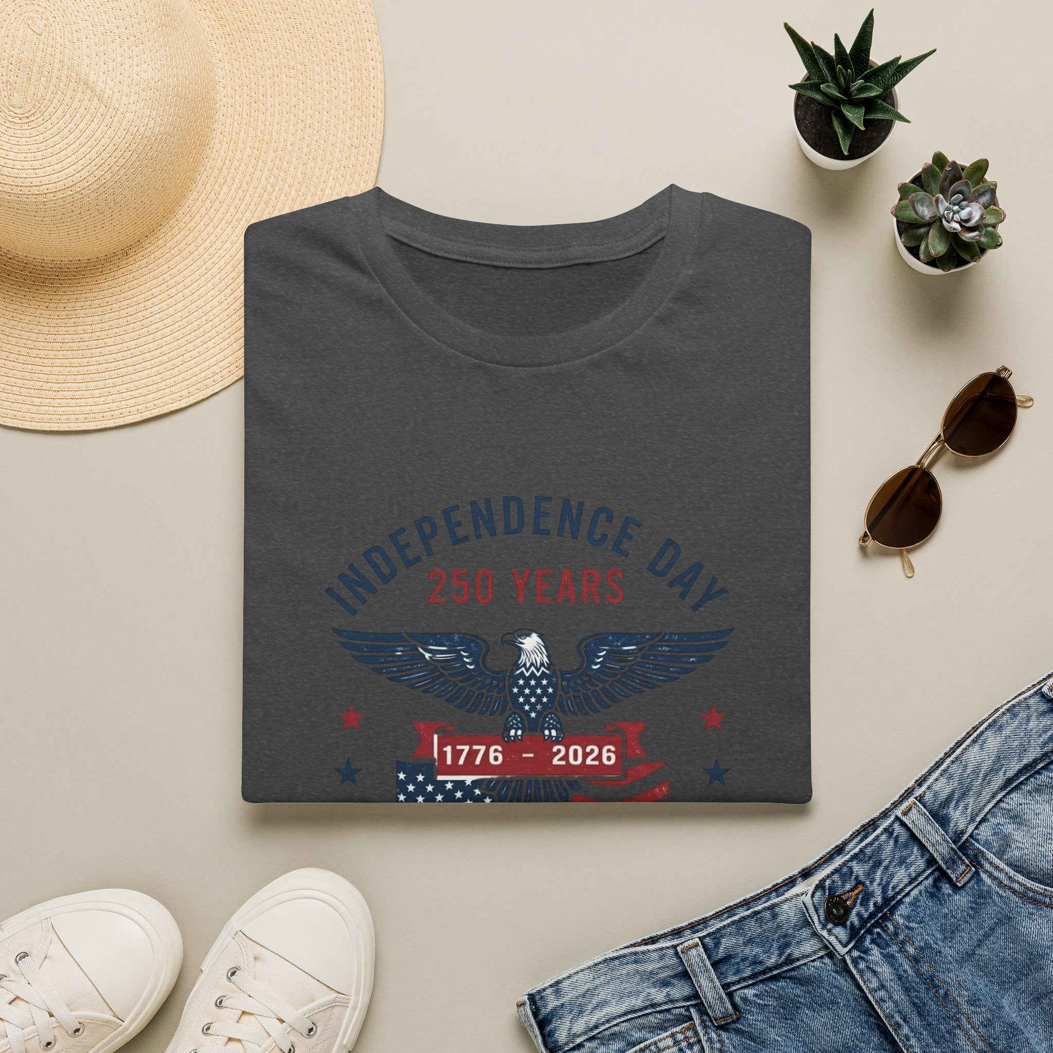 Independence Day 250 Years T-Shirt — 1776–2026 Eagle & Flag