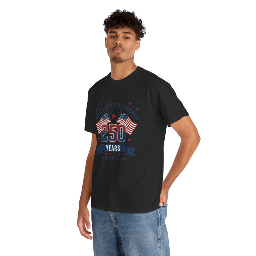 250 Years Independence Day T-Shirt — USA Flag Patriotic Tee