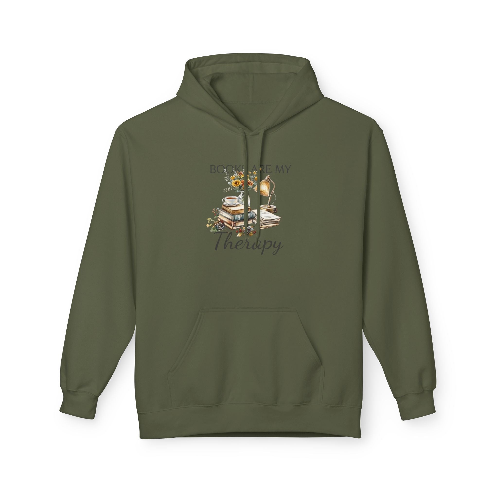 Books Are My Therapy Hoodie — Cozy Reader Sweatshirt Gift