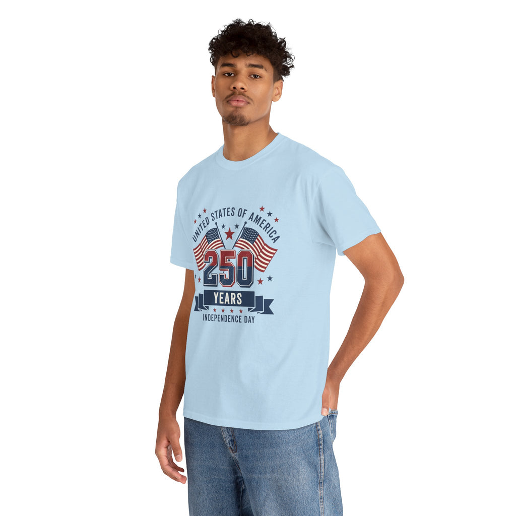 250 Years Independence Day T-Shirt — USA Flag Patriotic Tee