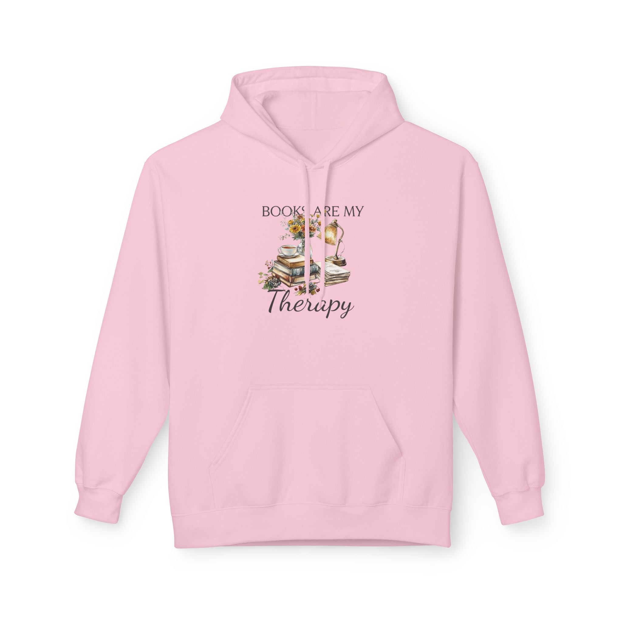 Books Are My Therapy Hoodie — Cozy Reader Sweatshirt Gift