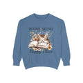Books Are My Happy Place Sweatshirt — Cozy Cat Reading Crewneck