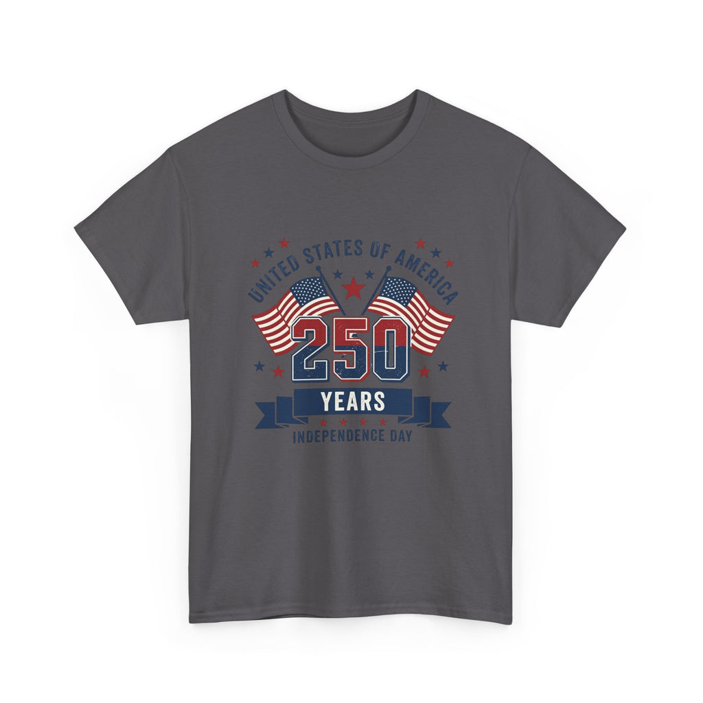 250 Years Independence Day T-Shirt — USA Flag Patriotic Tee
