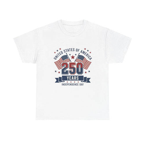 250 Years Independence Day T-Shirt — USA Flag Patriotic Tee
