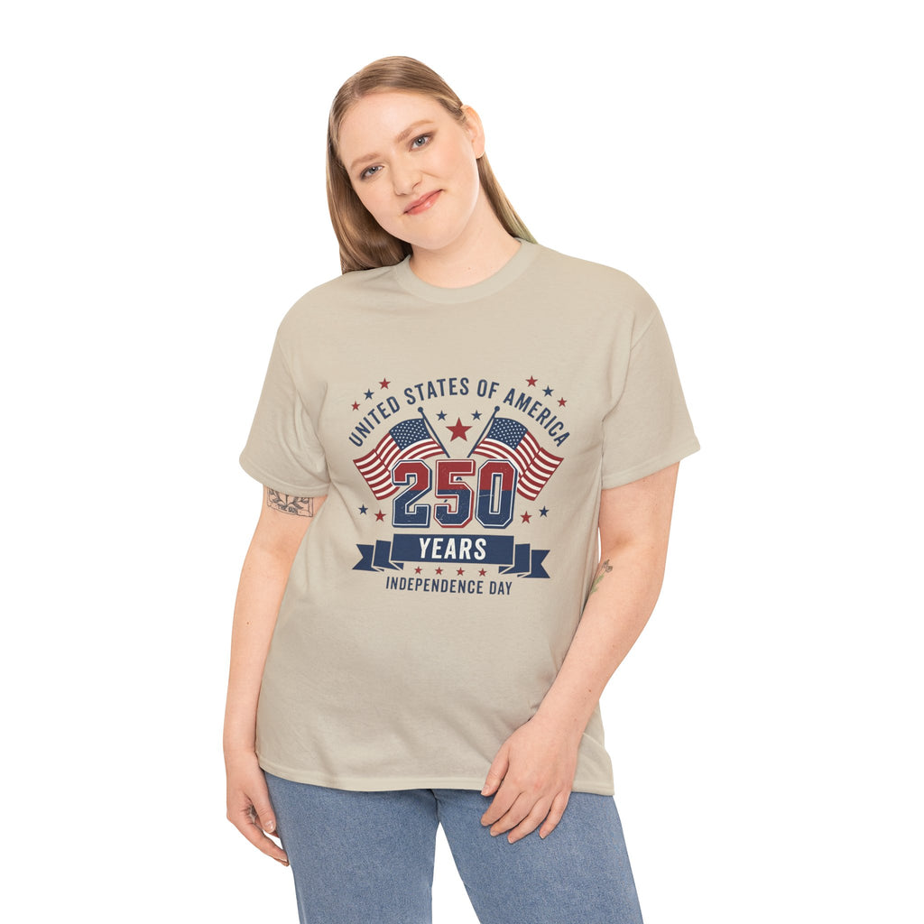 250 Years Independence Day T-Shirt — USA Flag Patriotic Tee