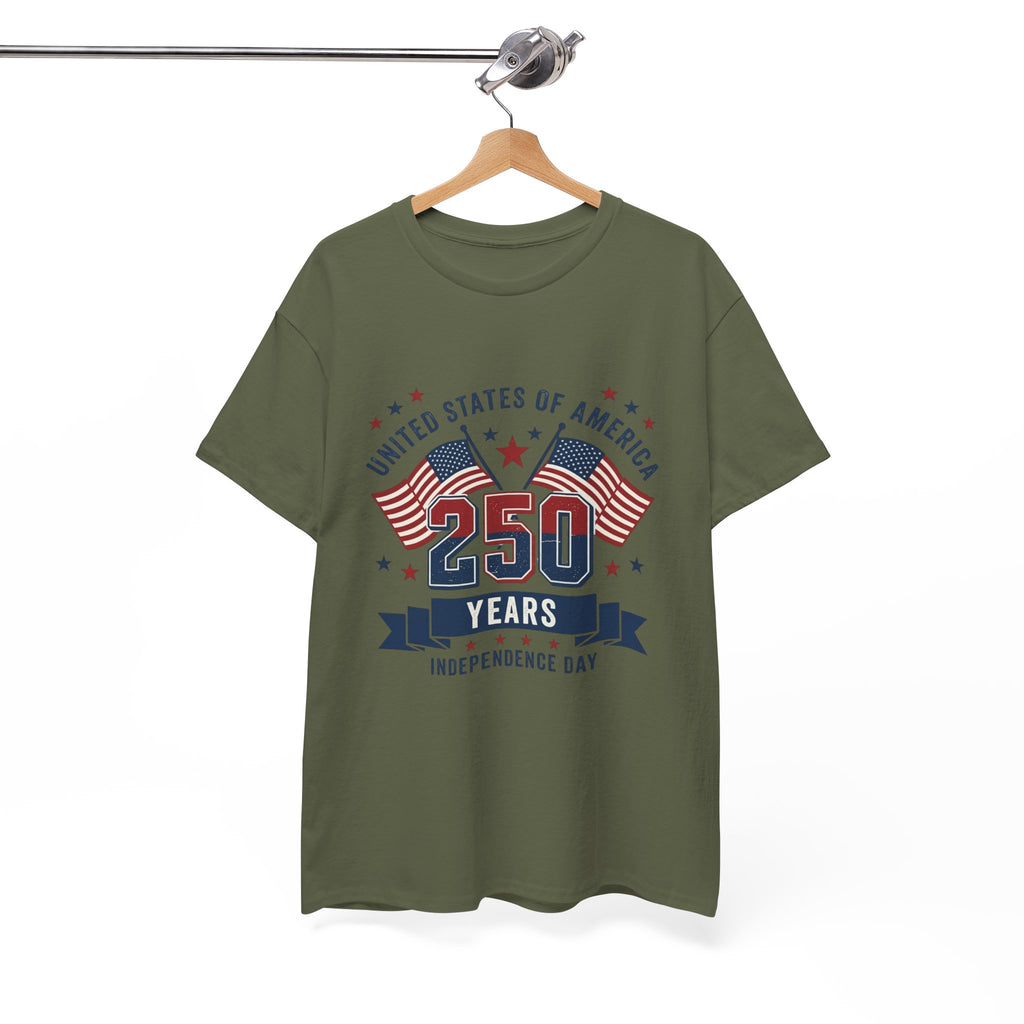 250 Years Independence Day T-Shirt — USA Flag Patriotic Tee